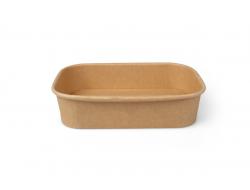 Maaltijdbak 500 ml kraft karton FSC, pak 25 stuks