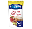 Hellmann's Sandwichsaus pittige rode paprika met tabasco, zak 570 ml