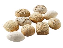 Mini broodjes allemagne assorti 35 gr per stuk, doos 225 stuks