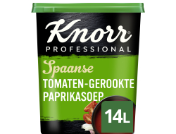 Spaanse Tomaten-Gerookte Paprikasoep opbrengst 14 ltr, bus 1,19 kg