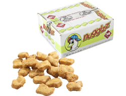Extra grote kipnuggets nuggizz 22 gr per stuk, doos 90 stuks