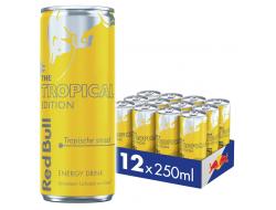 Red Bull Energy Drink Tropisch Fruit 250 ml, tray 12 blikken